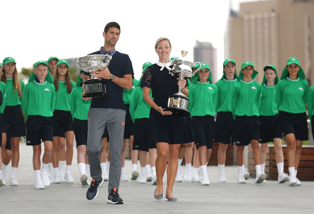 Победители Australian Open-2016 Новак Джокович и Анжелика Кербер. Фото Getty Images