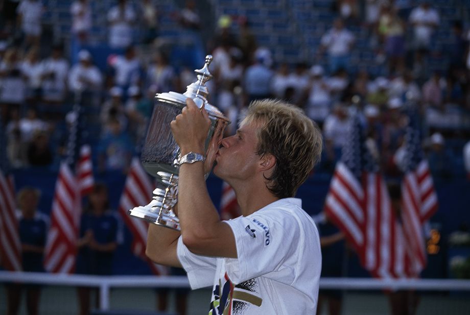 Эдберг после победы на US Open — 1991