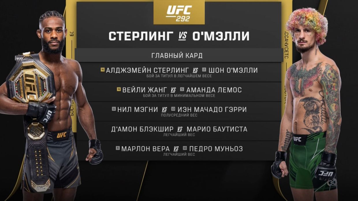 UFC 292: ОМэлли разбил Стерлинга! Шон прервал невероятную доминацию Алджо