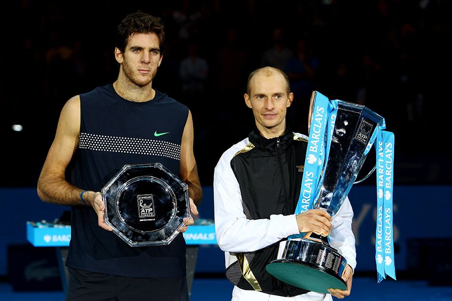 Хуан-Мартин дель Потро и Николай Давыденко после финала Итогового турнира ATP — 2009