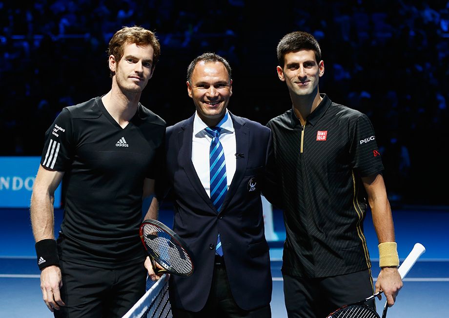 Энди Маррей и Новак Джокович на финале Итогового турнира ATP-2014