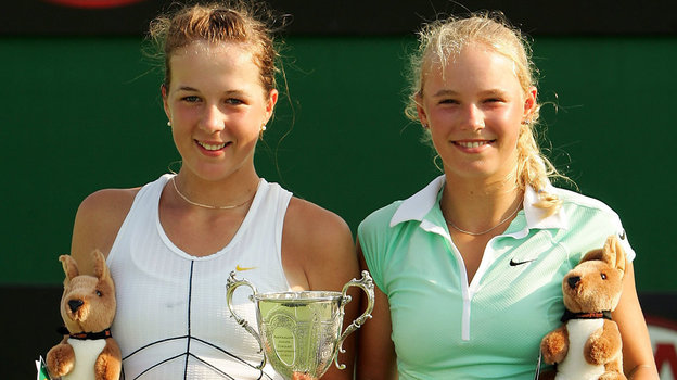 Теннисистки Анастасия Павлюченкова и Каролин Возняцки