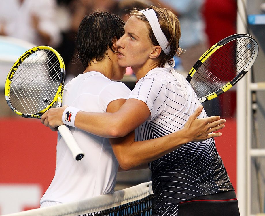 Франческа Скьявоне и Светлана Кузнецова перед матчем Australian Open — 2011