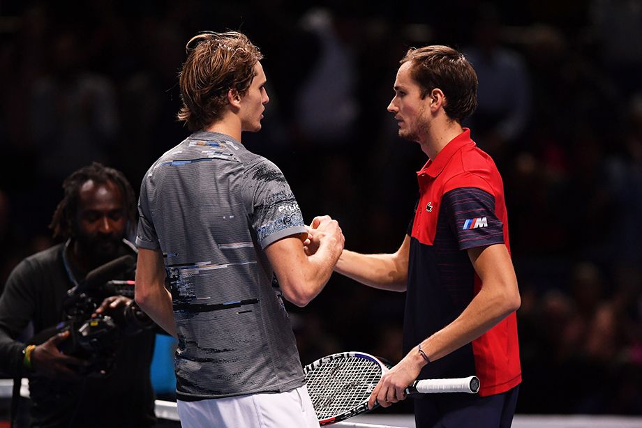 Александр Зверев и Даниил Медведев на Итоговом турнире ATP — 2019