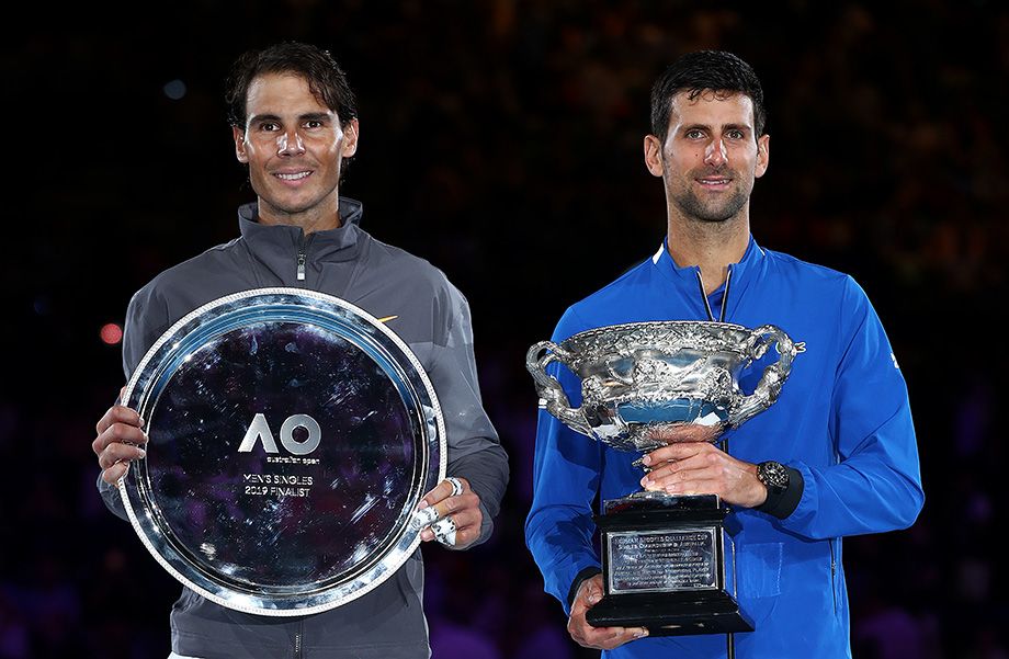 Рафаэль Надаль и Новак Джокович после финала Australian Open — 2019