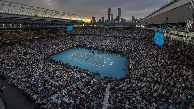 Вид центрального корта на Australian Open