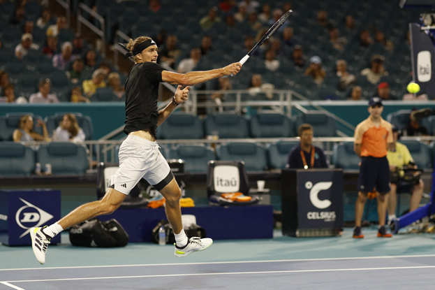 Теннисист Александр Зверев на турнире Miami Open