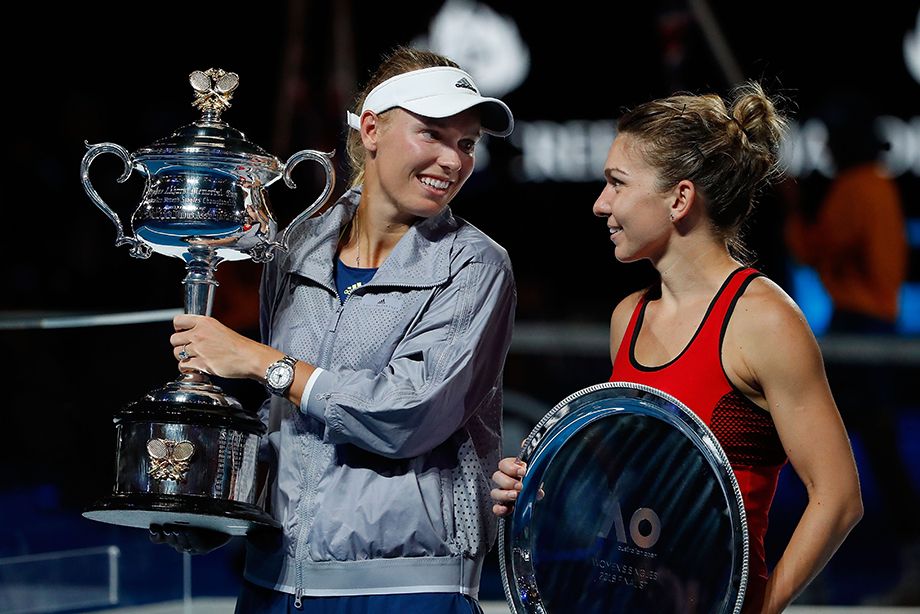 Каролина Возняцки и Симона Халеп после финала Australian Open – 2018