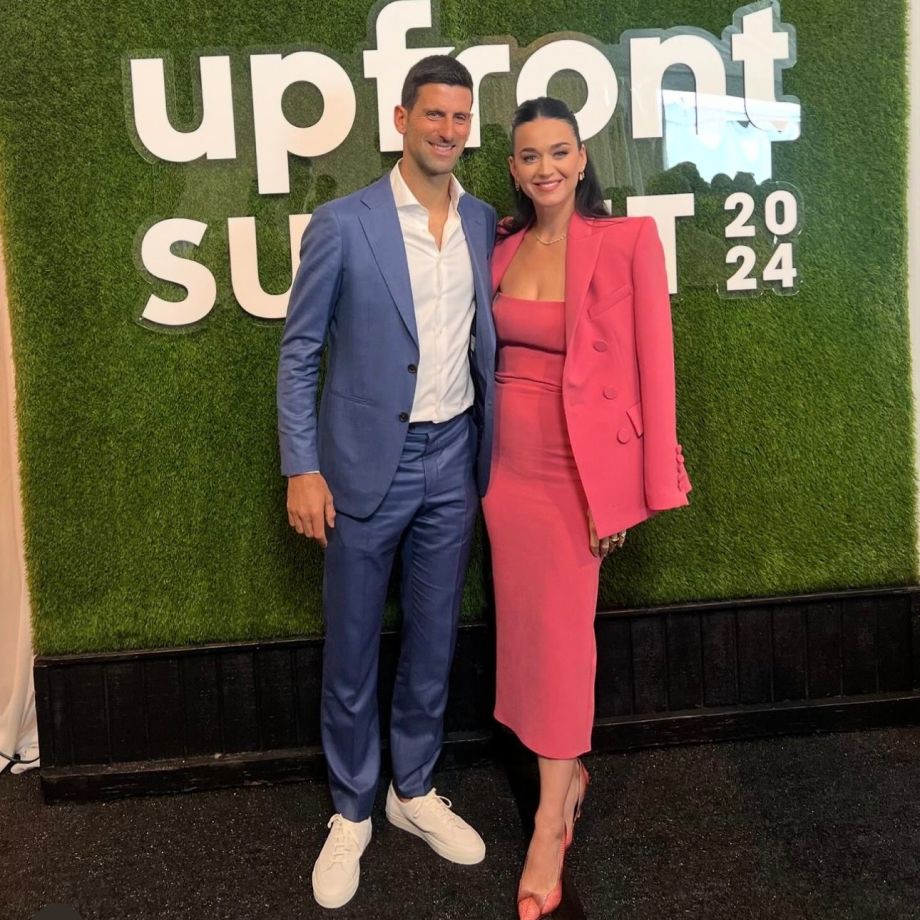 Новак Джокович и Кэти Перри на Upfront Summit