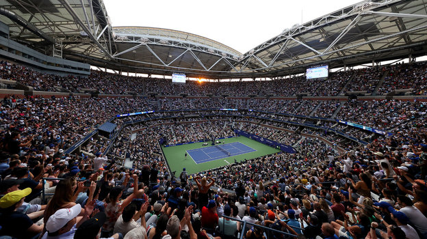 Вид на стадион во время матча US Open