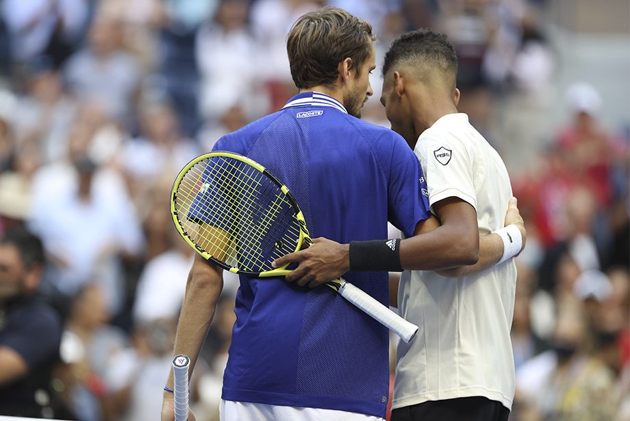 Даниил Медведев и Феликс Оже-Альяссим на US Open — 2021